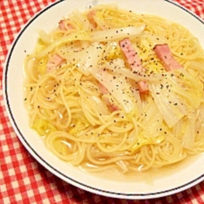 ベーコンと白菜のスープスパゲティ レシピ 作り方 By トモ 楽天レシピ